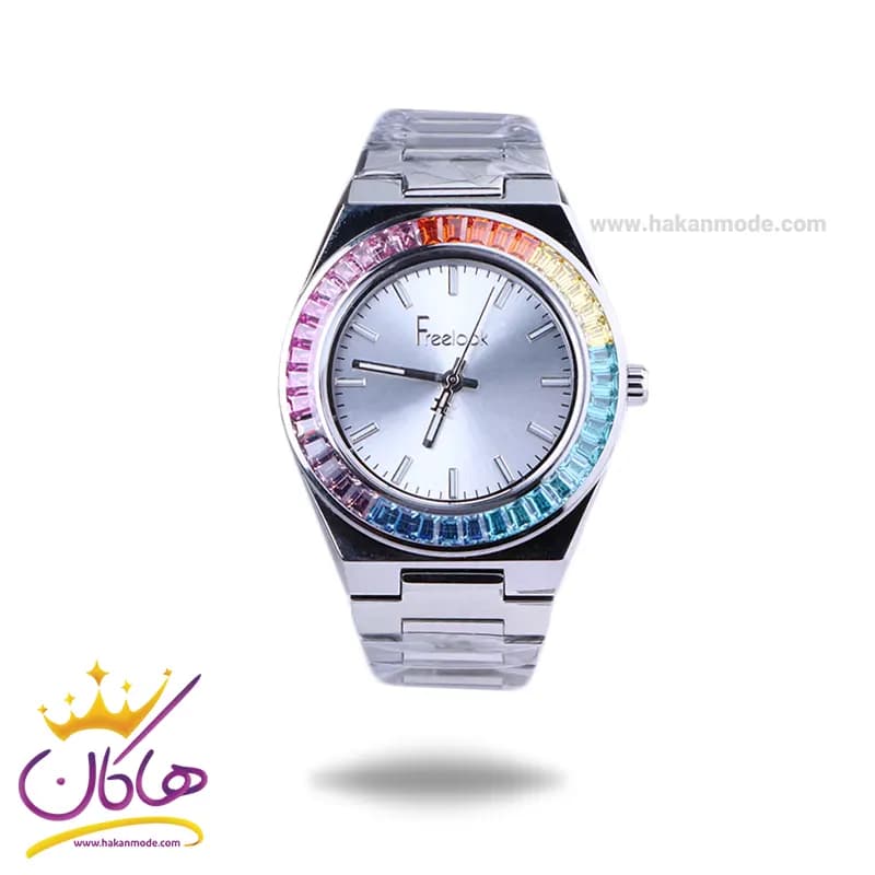 ساعت مچی فری لوک زنانه فلزی نقره ای قاب رنگی FL.1.10502-2