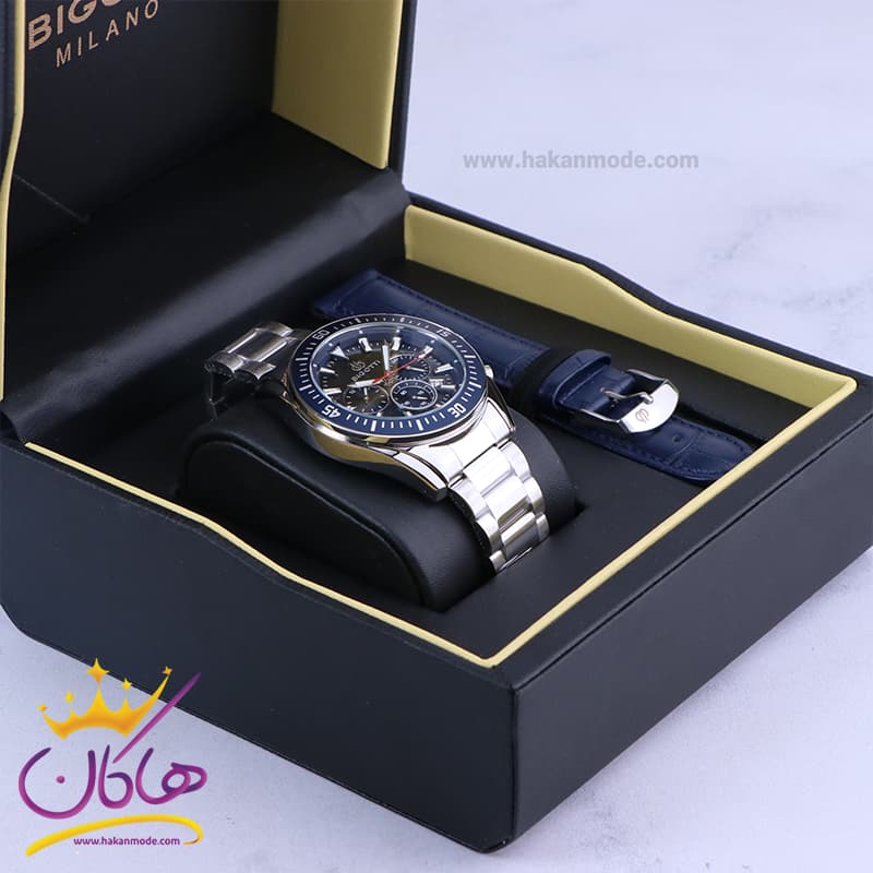 ساعت مچی بیگوتی مردانه کرنوگراف بند فلزی و چرم BG.1.10570-2E — تصویر ۲