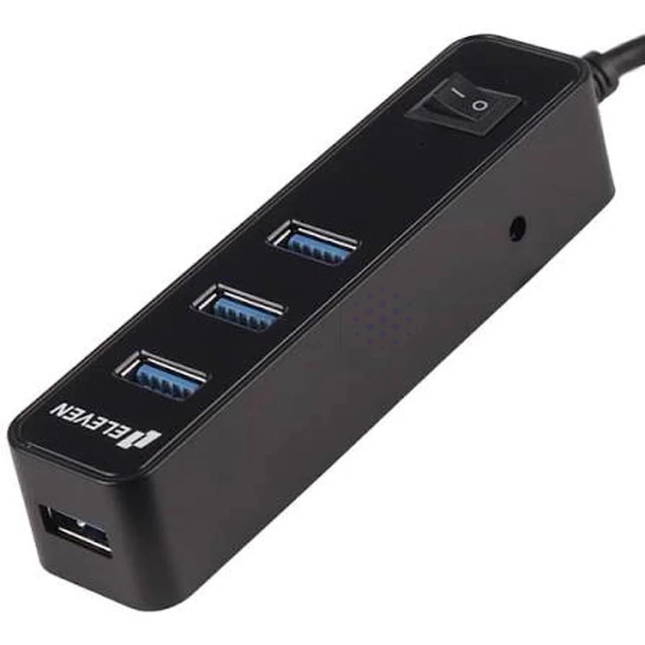هاب 4 پورت Eleven USB3.0 مدل H302 – مشکی (گارانتی یکساله شرکتی) — تصویر ۲