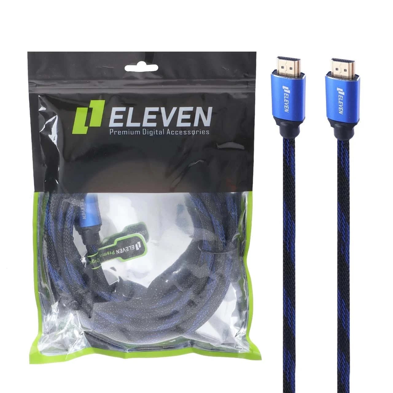 کابل 3 متری Eleven HDTV – آبی (گارانتی یکساله شرکتی)