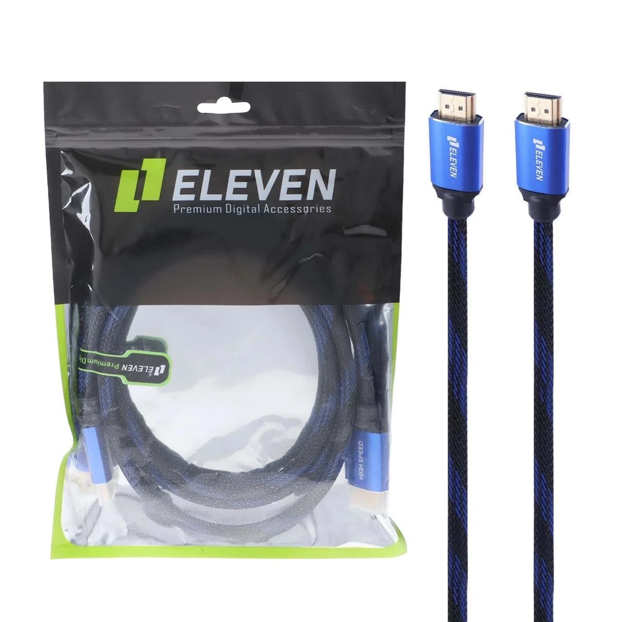 کابل 1.5 متری Eleven HDTV – آبی (گارانتی یکساله شرکتی)