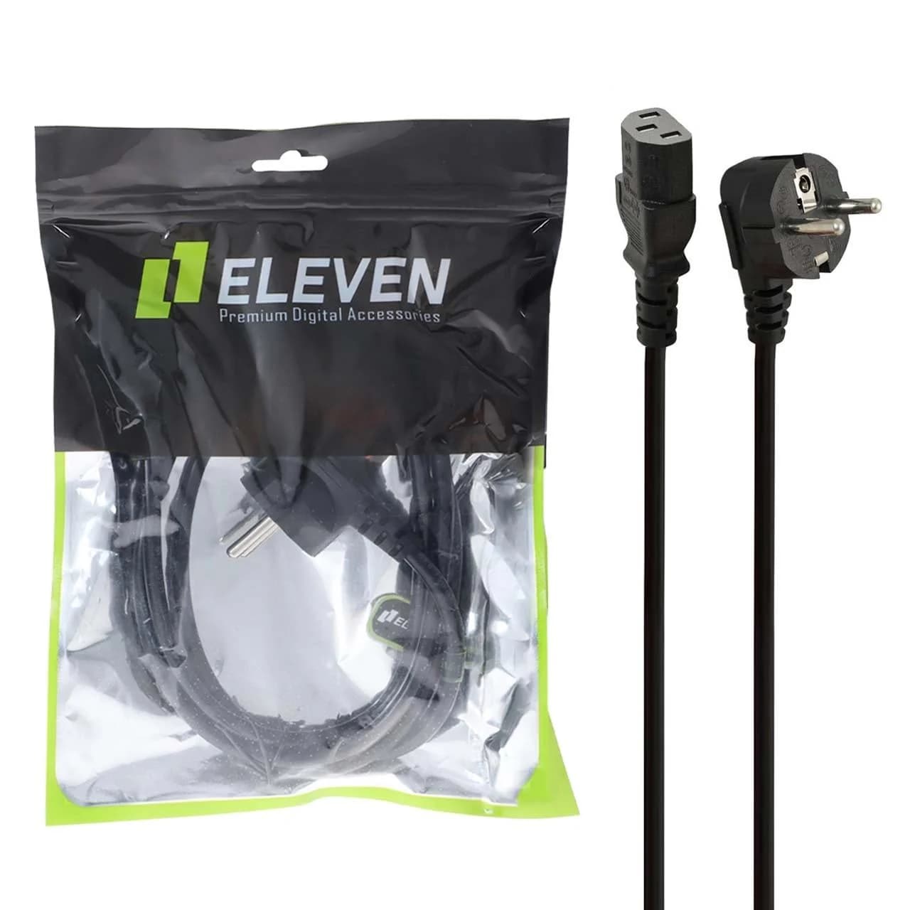 کابل برق 1.5 متری Eleven – مشکی (گارانتی یکساله شرکتی)