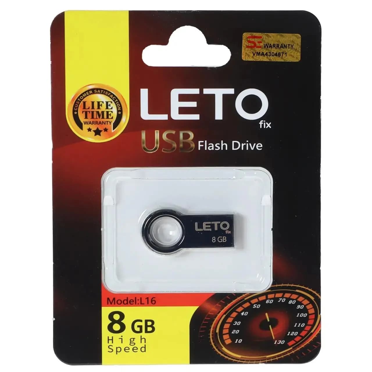 فلش مموری Leto Fix مدل L16 USB2.0 ظرفیت 8GB – مشکی