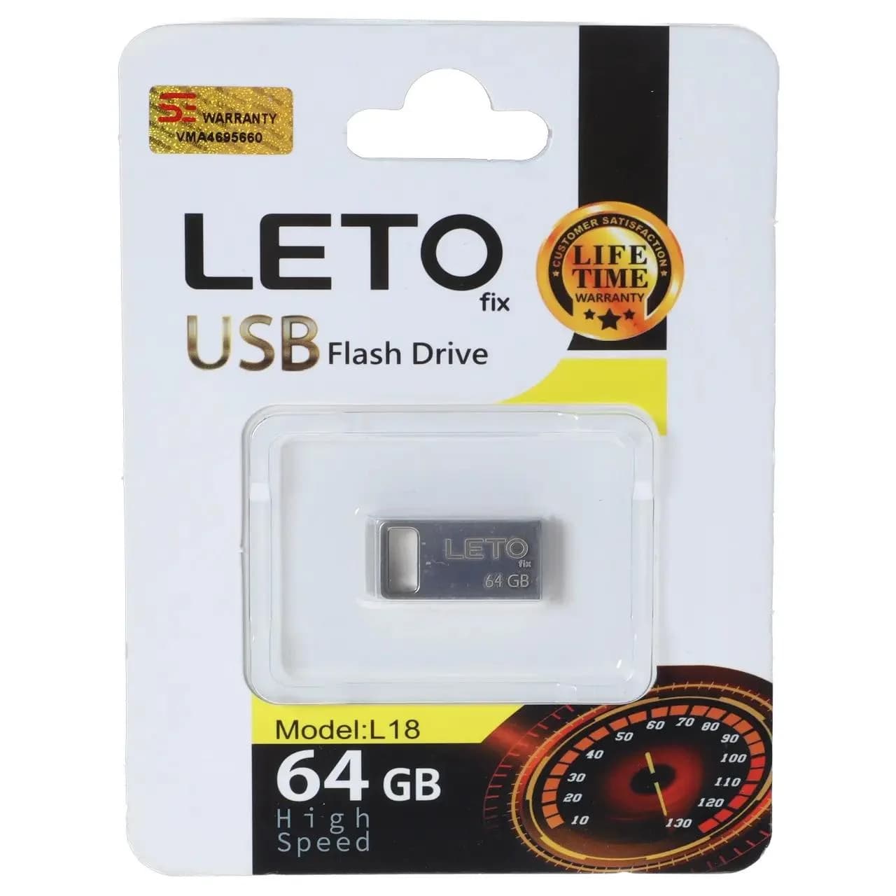 فلش مموری Leto Fix مدل L18 USB2.0 ظرفیت 64GB – نقره ای