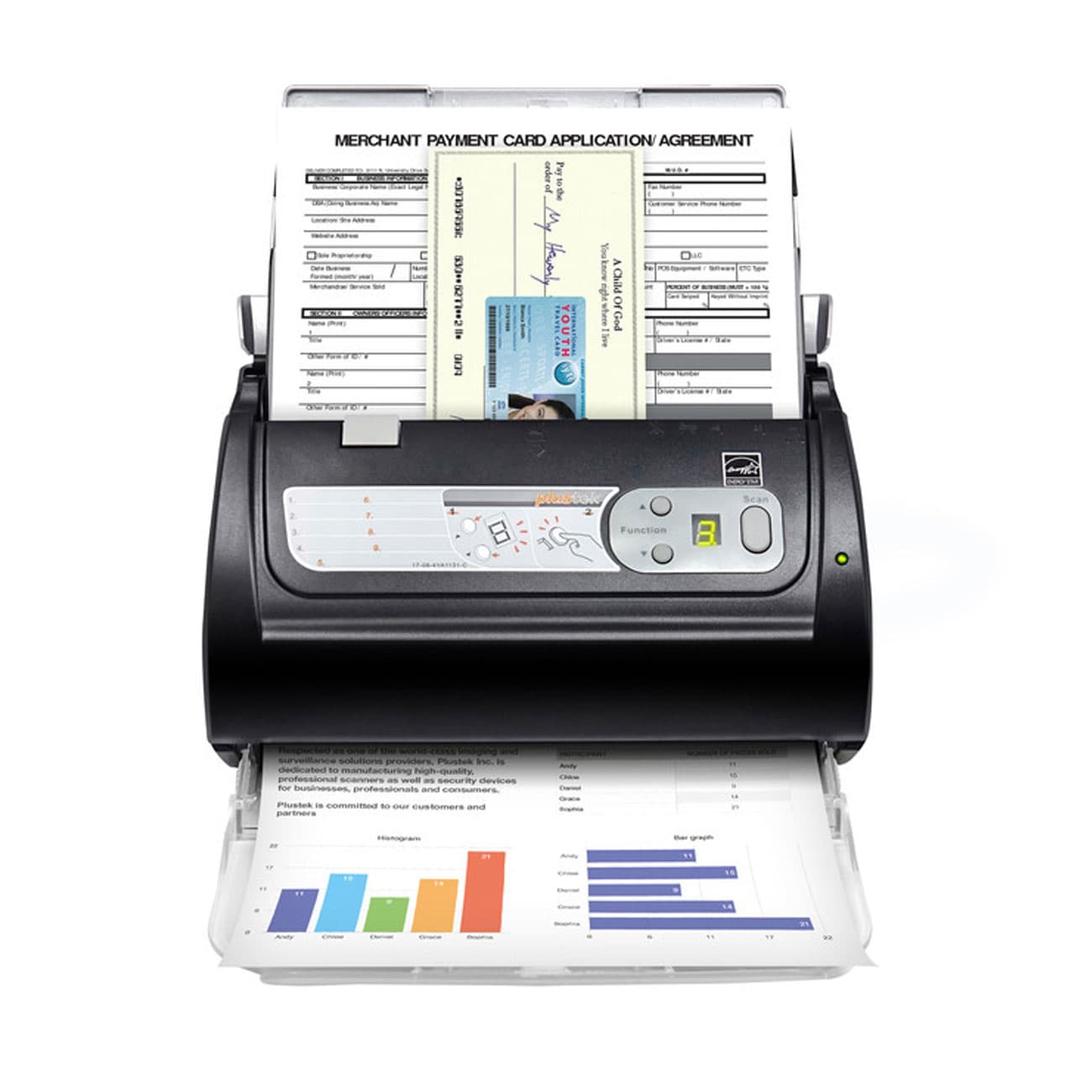 اسکنر پلاستک Plustek SmartOffice PS188 — تصویر ۳