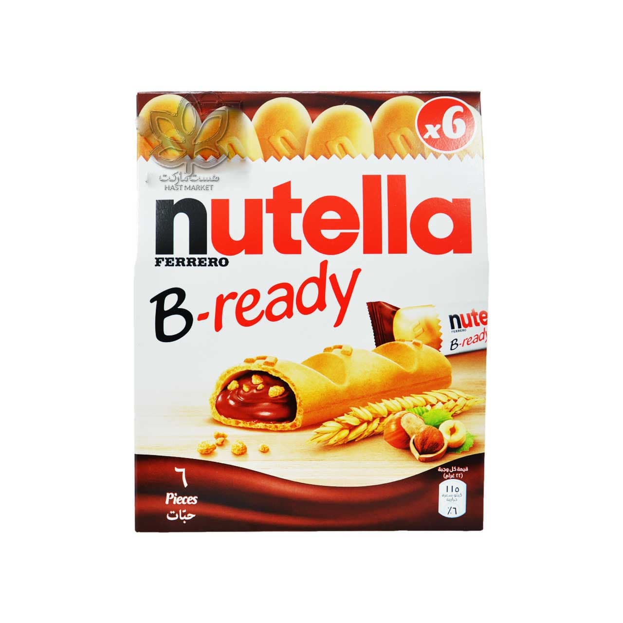شکلات بیسکوییتی ۶ عددی بی ردی نوتلا – nutella