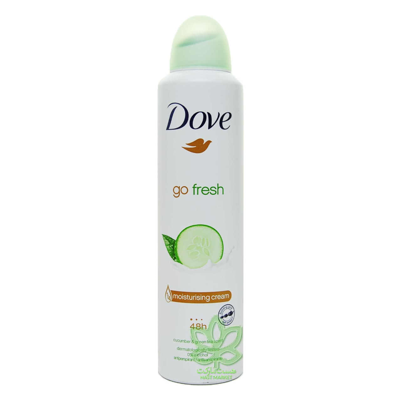 اسپری ضد تعریق داو خیار و چای سبز با کرم مرطوب کننده 250 میل گو فرش – dove