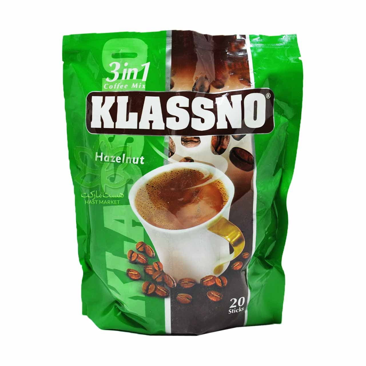قهوه فوری 3 در 1 فندقی 20 عدد کلاسنو – klassno
