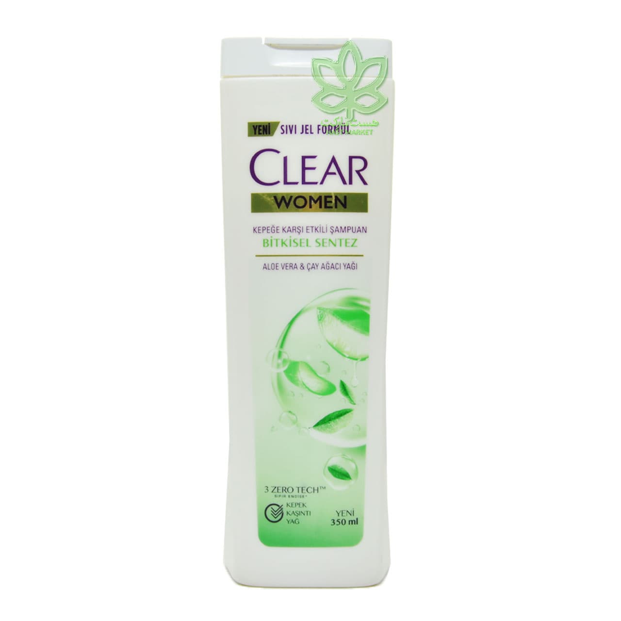 شامپو ضد شوره با روغن درخت چای و آلوئه ورا 350 میل بانوان کلییر – clear