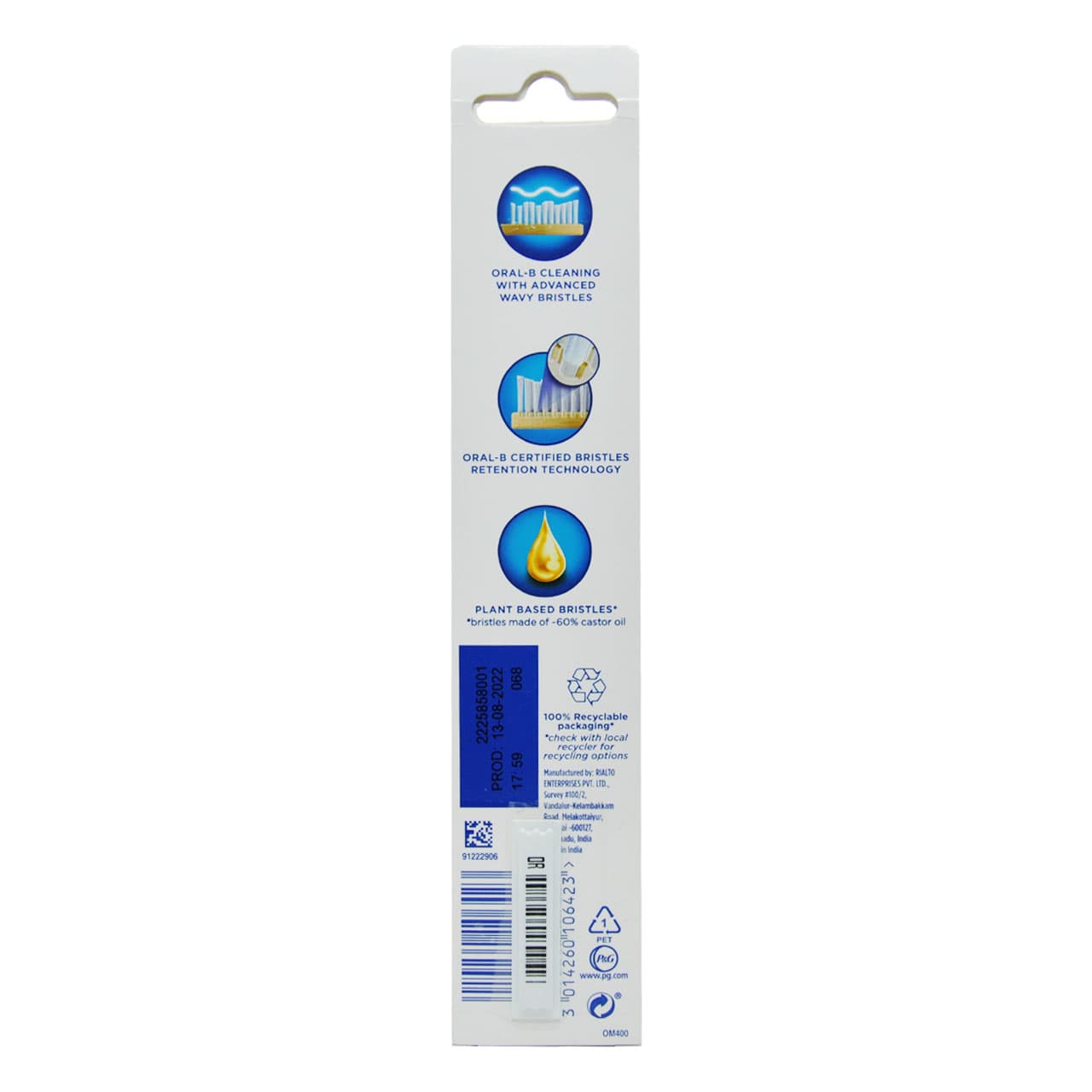 مسواک چوب بامبو با برس گیاهی اورال بی – OralB — تصویر ۲