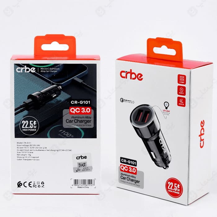 شارژر فندکی 22.5W کربی مدل Transparent CR-G101 — تصویر ۲