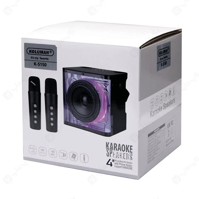 اسپیکر بلوتوثی قابل حمل کلومن مدل K-S150 با 2 عدد میکروفن — تصویر ۴