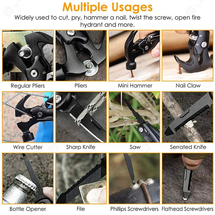 چکش 12 کاره کمپینگ مدل Multi-tool Hammer — تصویر ۶