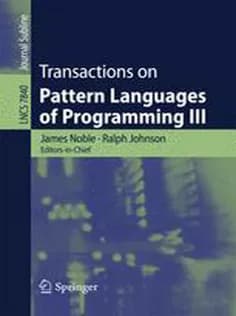 دانلود کتاب Transactions on Pattern Languages of Programming III