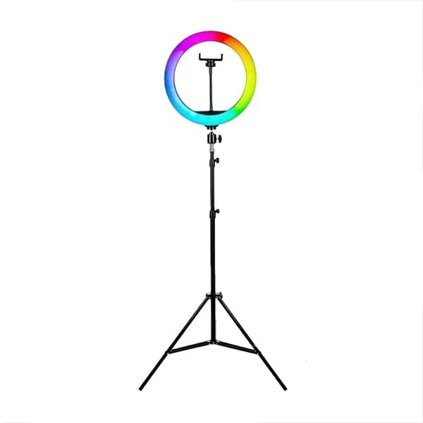 رینگ لایت مدل MJ33-RGB همراه با پایه