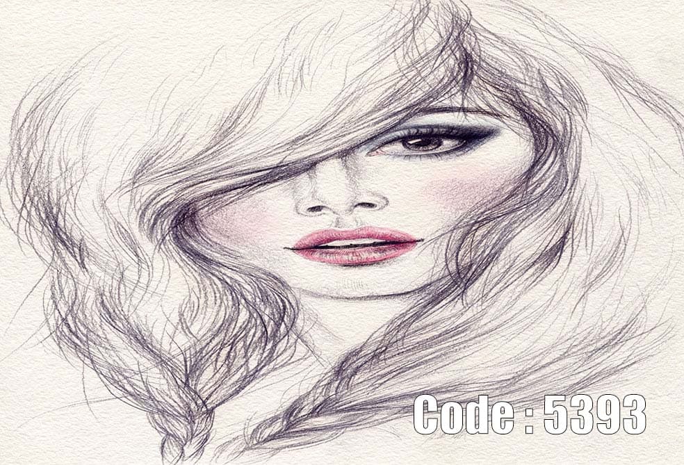 پوستر دیواری چهره انتزاعی مینیمال (مدل زمزمه خطوط)