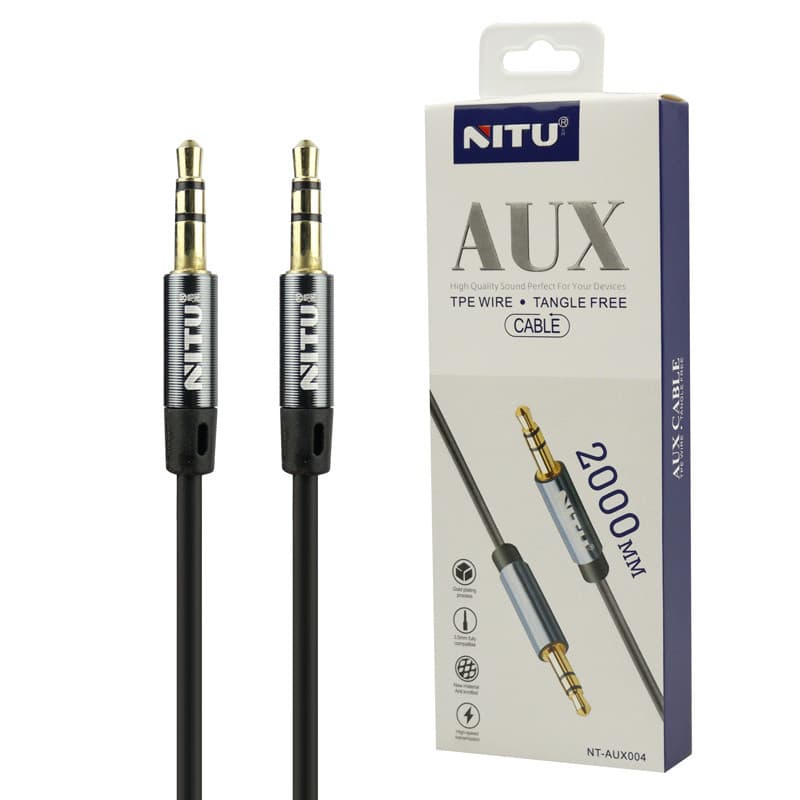 کابل صدا Aux طول 2 متر Nitu مدل NT-AUX004