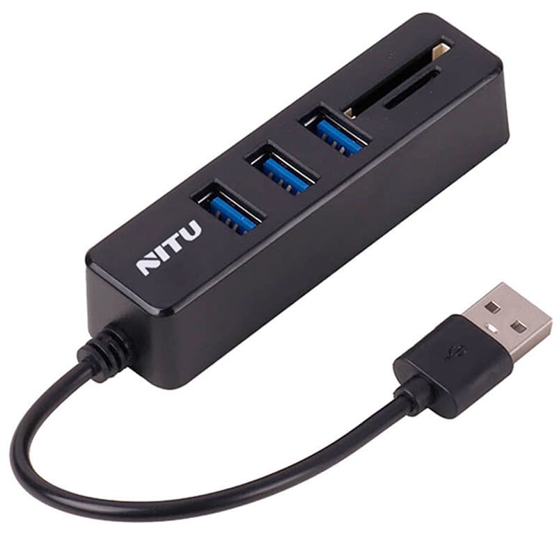 هاب 3 پورت USB3.0 و رم ریدر نیتو مدل NN27