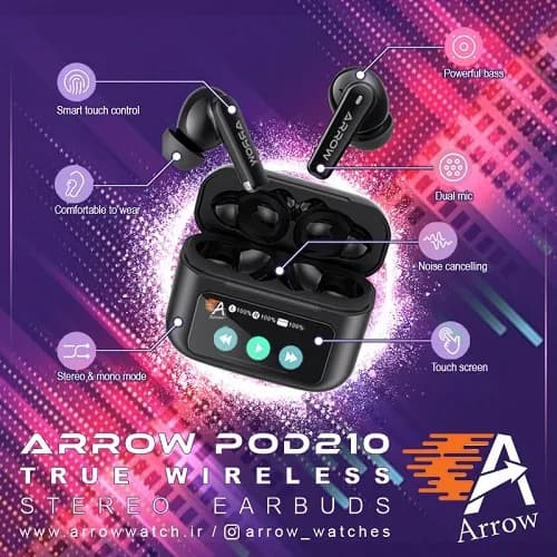 هندزفری بلوتوثی POD210 برند ARROW — تصویر ۲