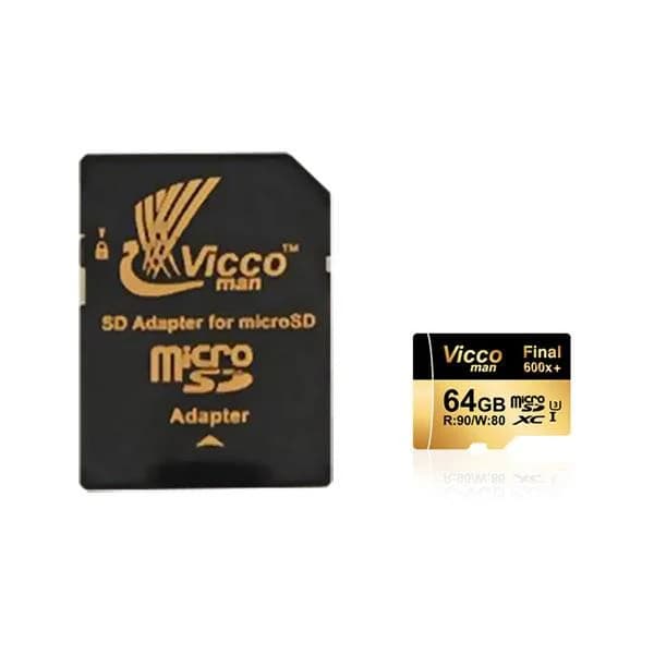 کارت حافظه microSDXC USH-I ویکو همراه با آداپتور SD ظرفیت 64 گیگابایت