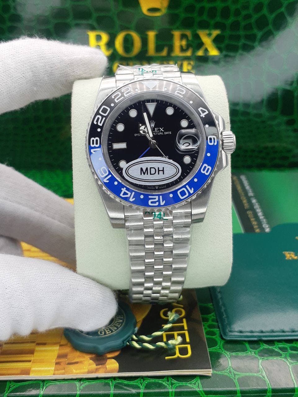 ساعت مردانه رولکس اتومات مدل جی ام تی مستر موتور سوئیس های‌کوئالیتی کیفیت عالی رنگ ثابت کد 1922665