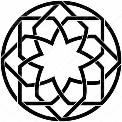 مجموعه وکتور لایه باز کادر حاشیه و گل تذهیب اسلیمی PSD-EPS سری چهارم — تصویر ۶