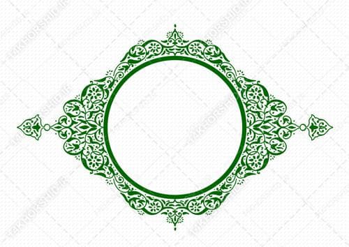 قاب و حاشیه گرافیکی لایه باز اسلیمی گل پیچ ۴۲ psd — تصویر ۲