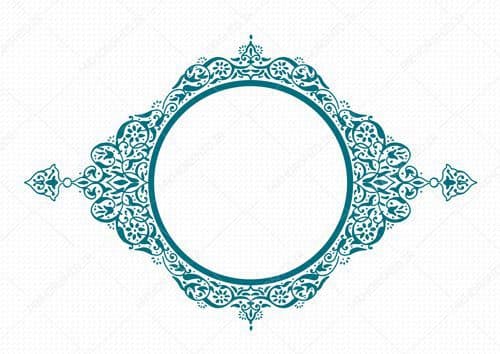 قاب و حاشیه گرافیکی لایه باز اسلیمی گل پیچ ۴۲ psd — تصویر ۵