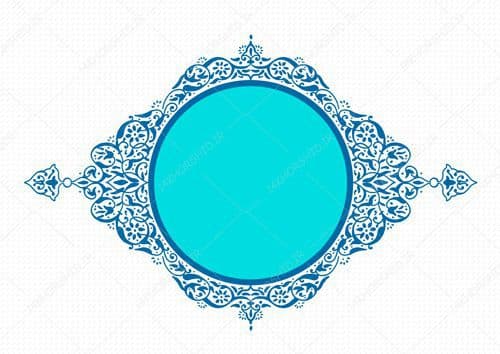قاب و حاشیه گرافیکی لایه باز اسلیمی گل پیچ ۴۲ psd — تصویر ۴