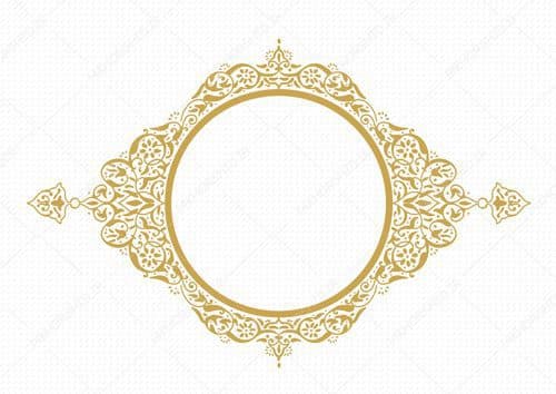 قاب و حاشیه گرافیکی لایه باز اسلیمی گل پیچ ۴۲ psd — تصویر ۳