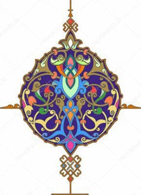 مجموعه وکتور لایه باز کادر حاشیه و گل تذهیب اسلیمی PSD-EPS سری سوم — تصویر ۶