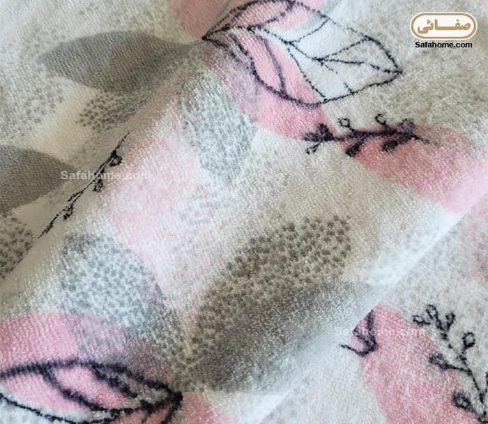 حوله دستی طرح ماهور صورتی پودیران — تصویر ۳