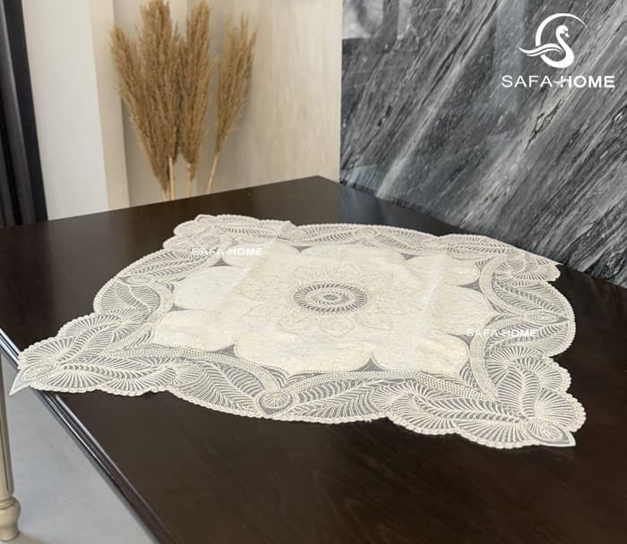 رومیزی قیطان دوزی طرح ناردون 5 تکه — تصویر ۳
