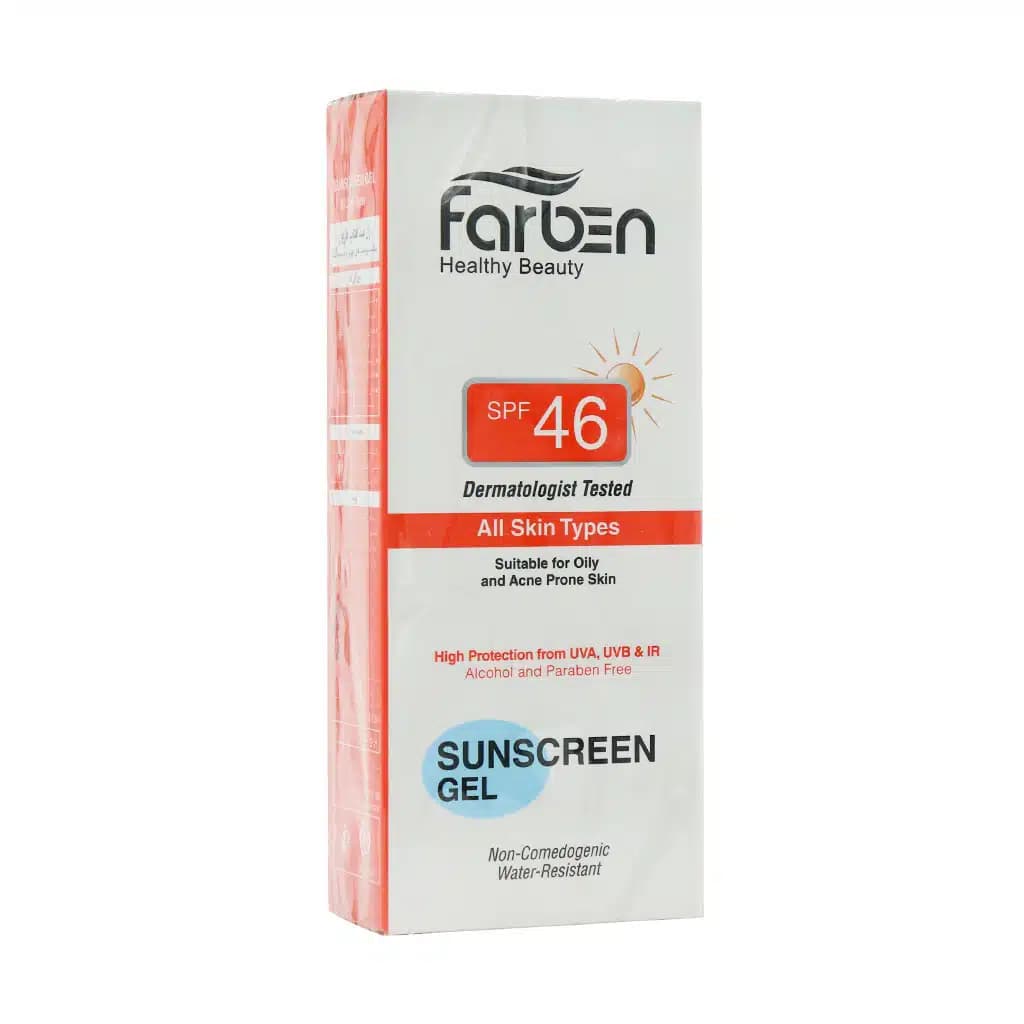 ژل ضد آفتاب SPF46 پوست چرب فاربن 50 میلی لیتر