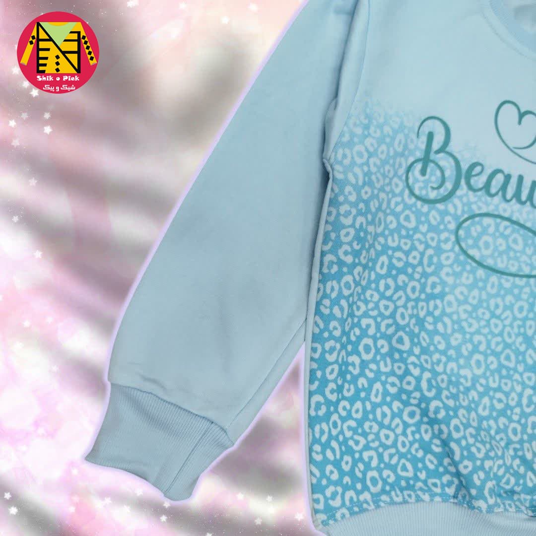 ست بلوز و شلوار راحتی طرح پلنگی Beautiful دخترانه (3 تا 11 سال) — تصویر ۷