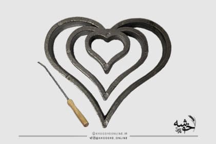قالب نان شیرینی پنجره ای طرح قلب کد01