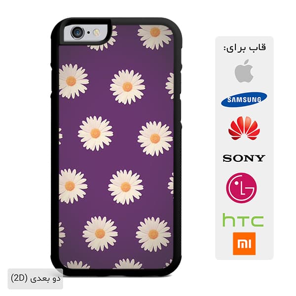 قاب گوشی گلدار بنفش case10497 — تصویر ۳