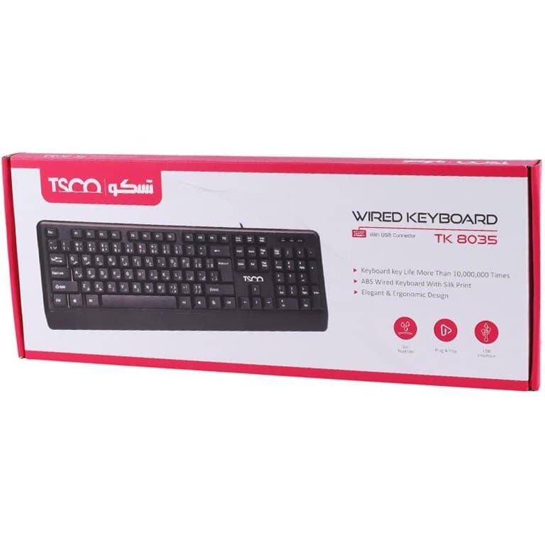 کیبورد تسکو مدل TK8035 با سیم — تصویر ۶