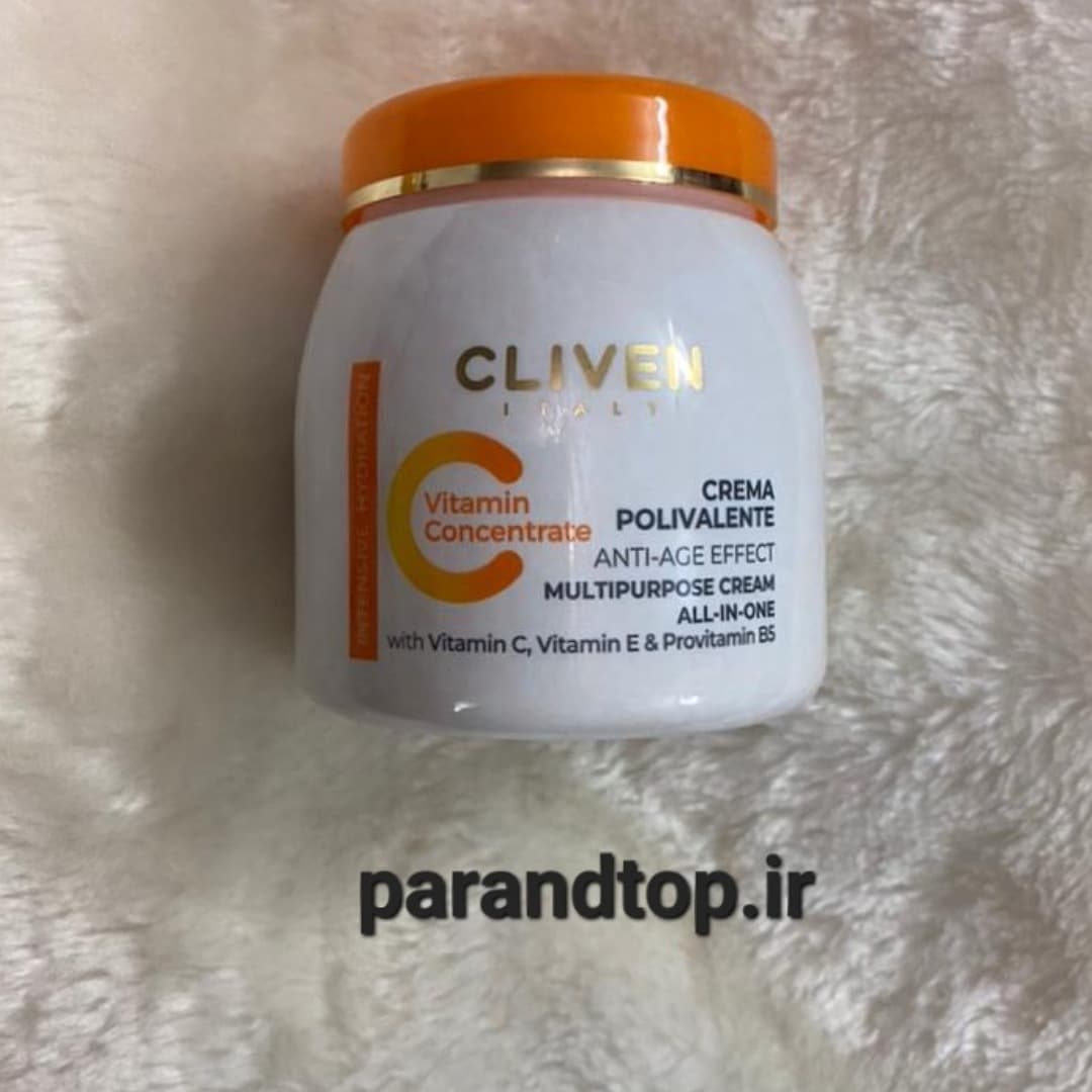 کرم مرطوب کننده و ابرسان ویتامین C چند منظوره کلیون CLIVEN Vitamin Concentrateحجم 300میل
