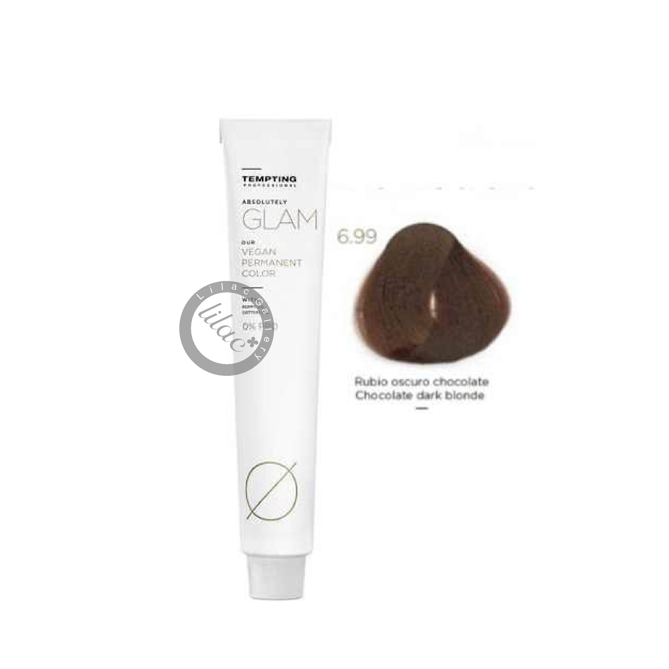 تمپتینگ tempting رنگ مو گیاهی شماره 6.99 بلوند تیره شکلاتی شکلاتی تیره 100 میل