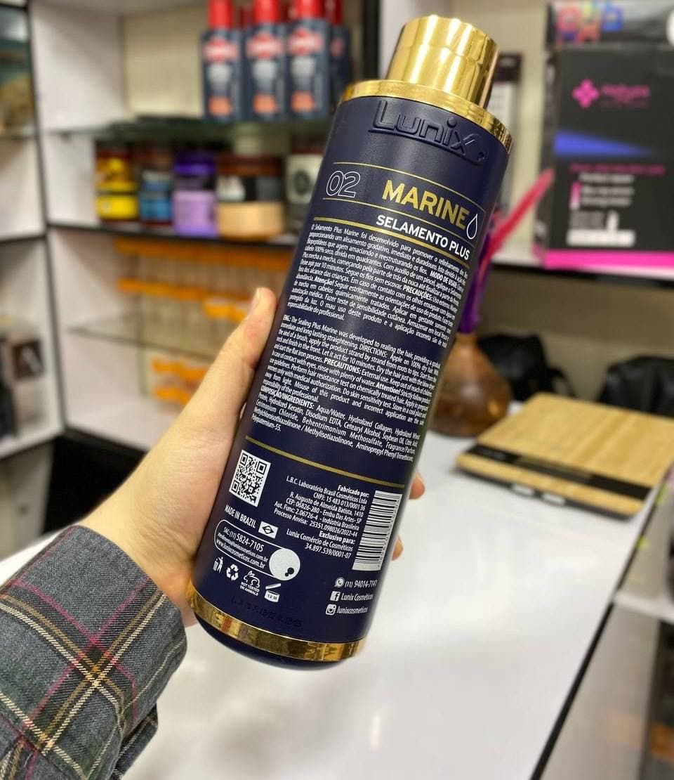 کراتین مو لونیکس مدل Marine Selamento Plus حجم 1000 میل | Lunix Brazilian Keratin — تصویر ۲