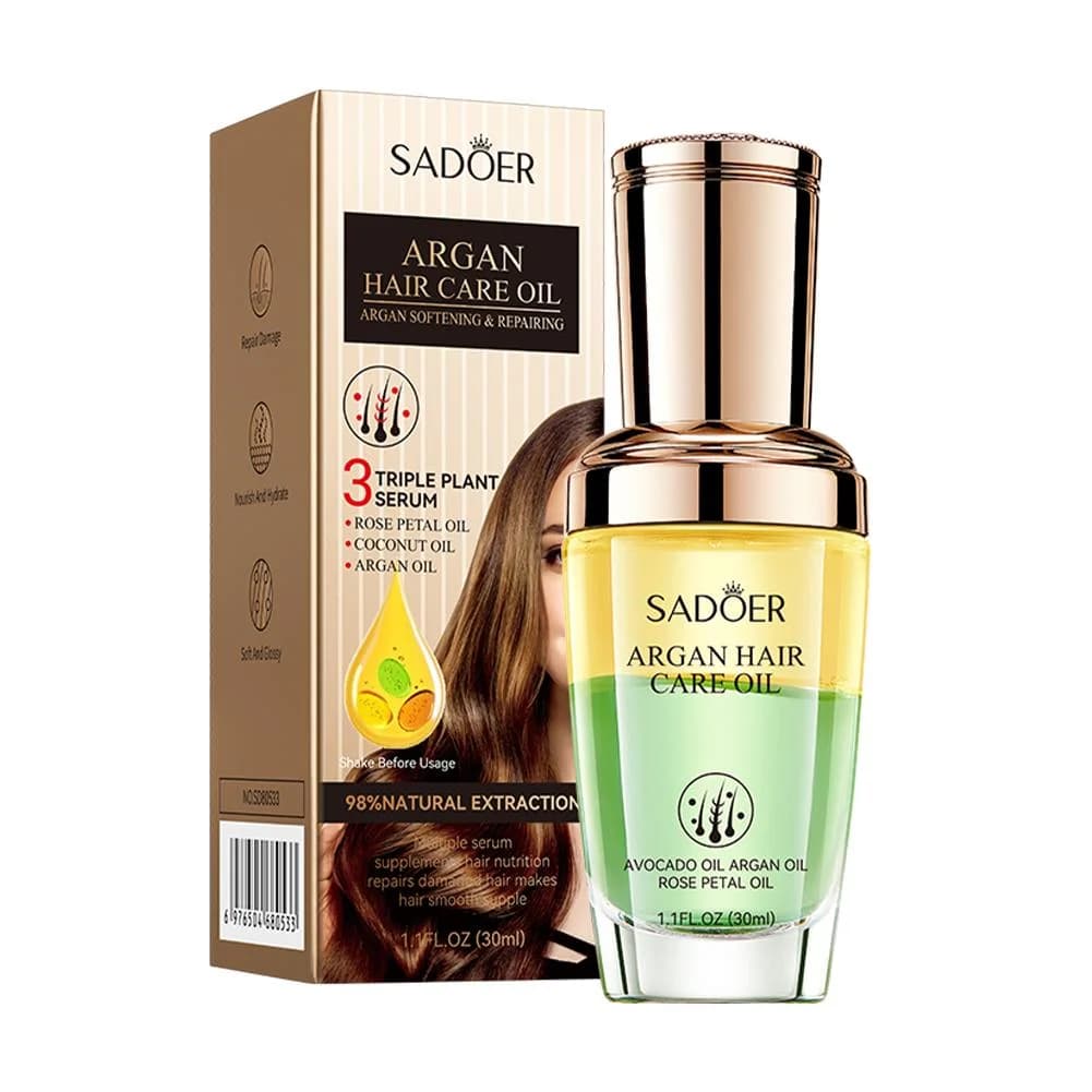 روغن آرگان و دوفاز مراقبت از مو برند SADOER حجم 30 میل