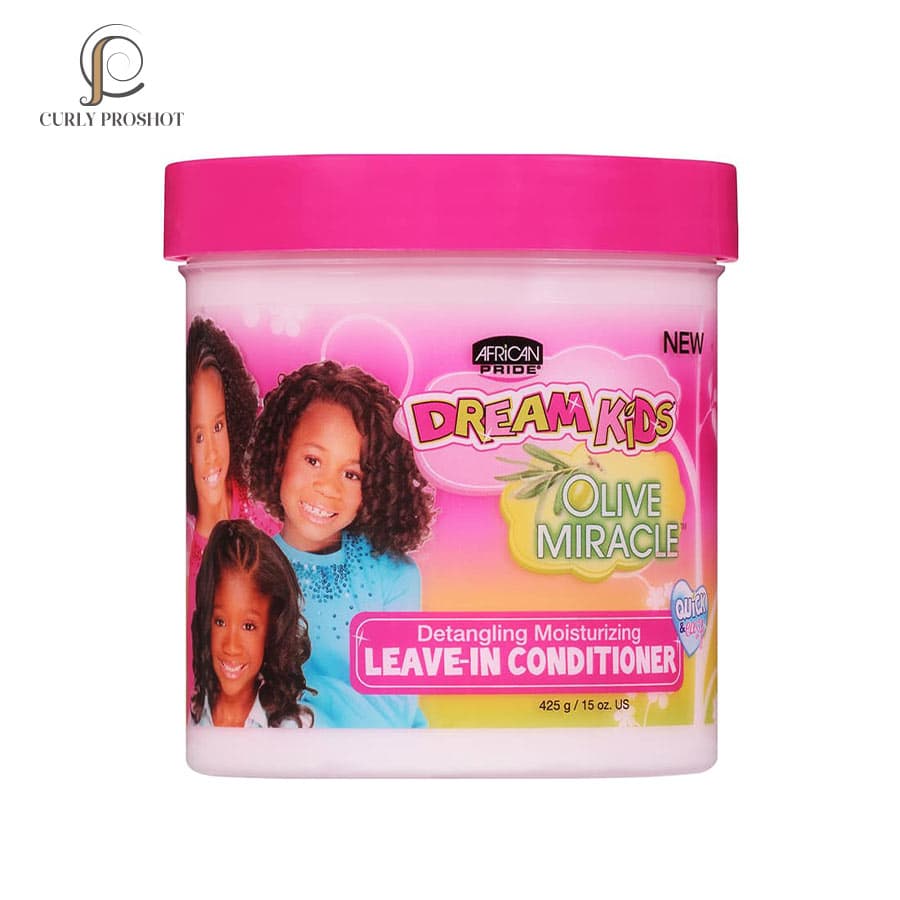 نرم کننده و گره بازکن بعد حمام کودک آفریکن پراید African Pride Dream Kids Olive Miracle Detangling Moisturizing Leave-In Conditioner