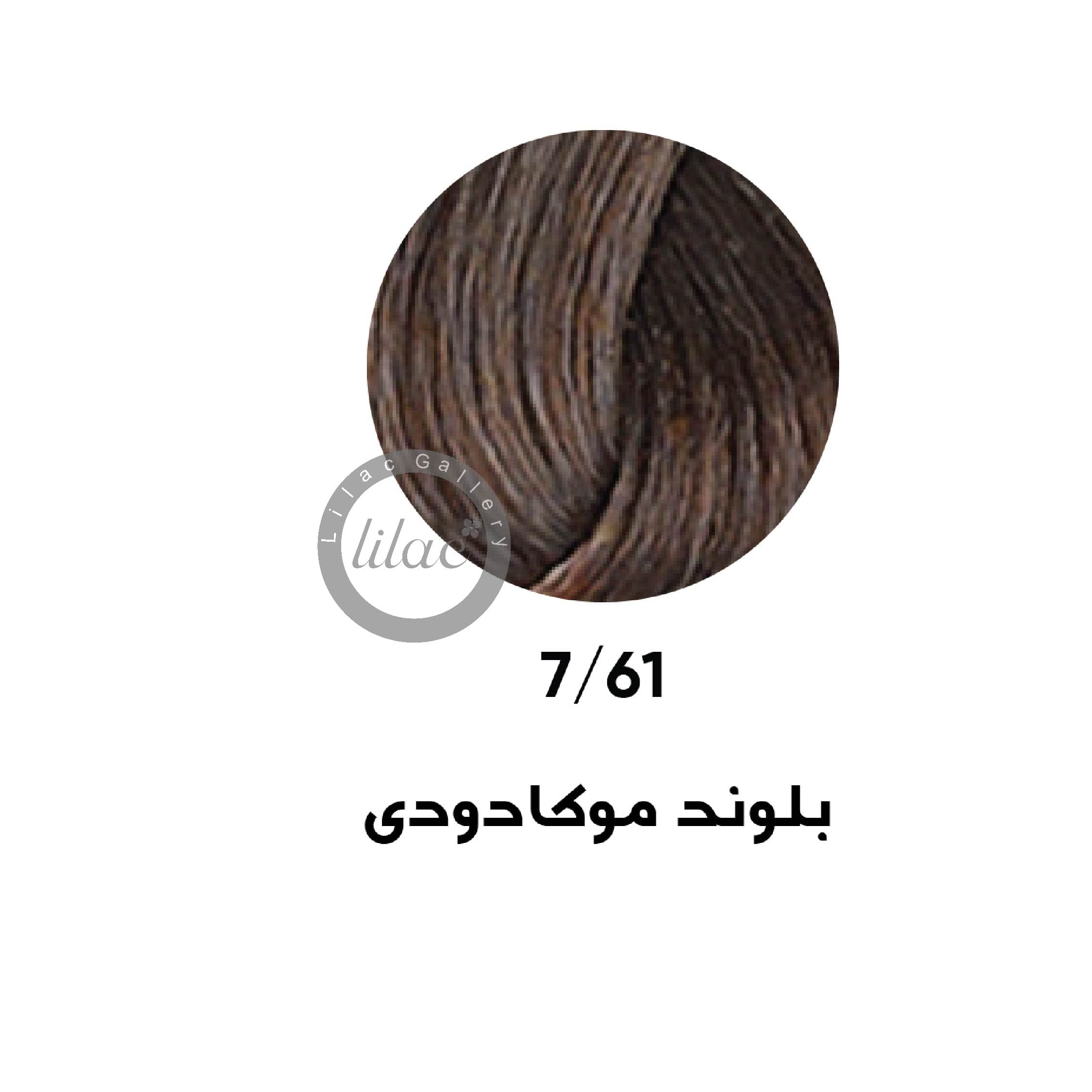 ارایبا erayba gamma رنگ مو شماره 7.61 بلوند موکا دودی 100 میل