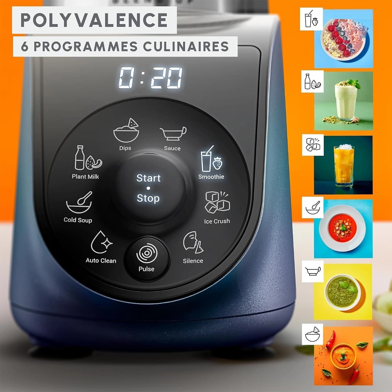 مخلوط کن مولینکس Moulinex مدل Blend Up با 8 برنامه 1000 وات — تصویر ۲
