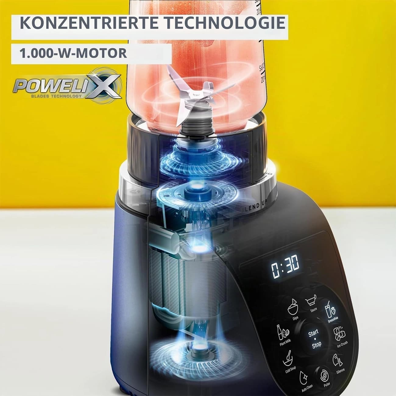مخلوط کن مولینکس Moulinex مدل Blend Up با 8 برنامه 1000 وات — تصویر ۷