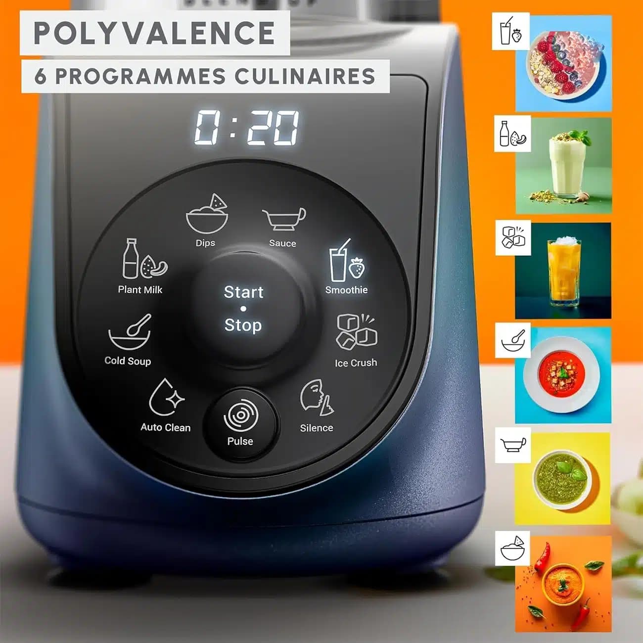مخلوط کن مولینکس Moulinex مدل Blend Up با 8 برنامه 1000 وات — تصویر ۱۰