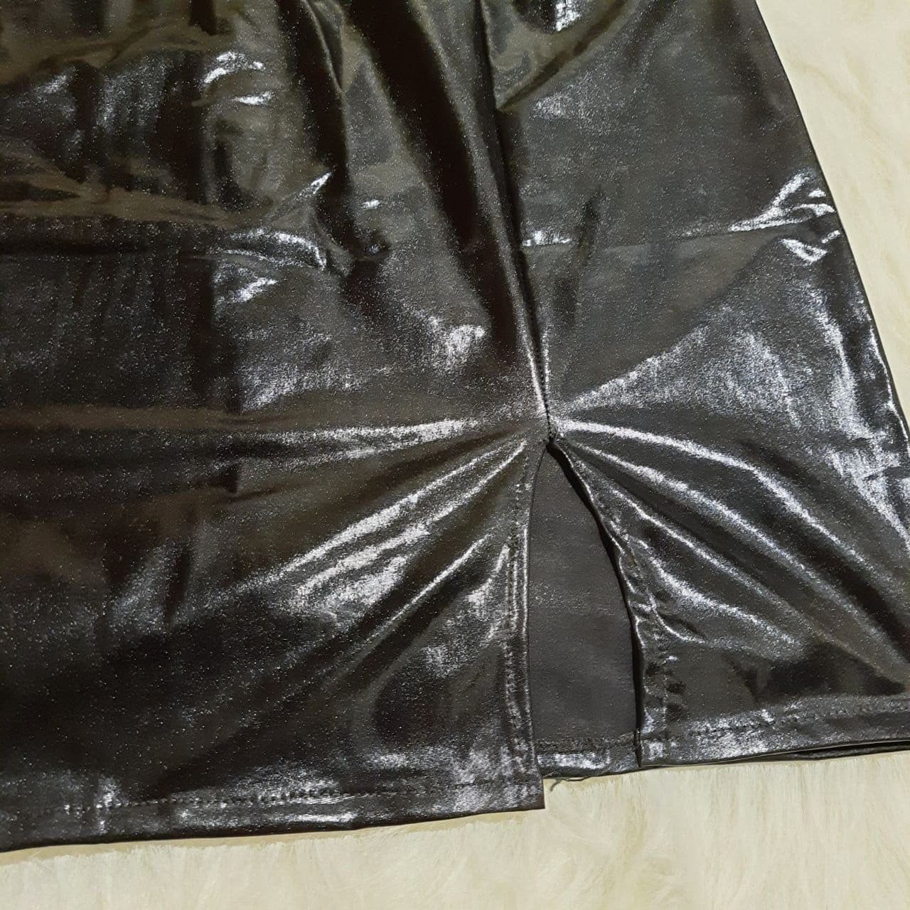 لباس خواب سایز بزرگ چرم و گیپور Ladylala کد 104 — تصویر ۳