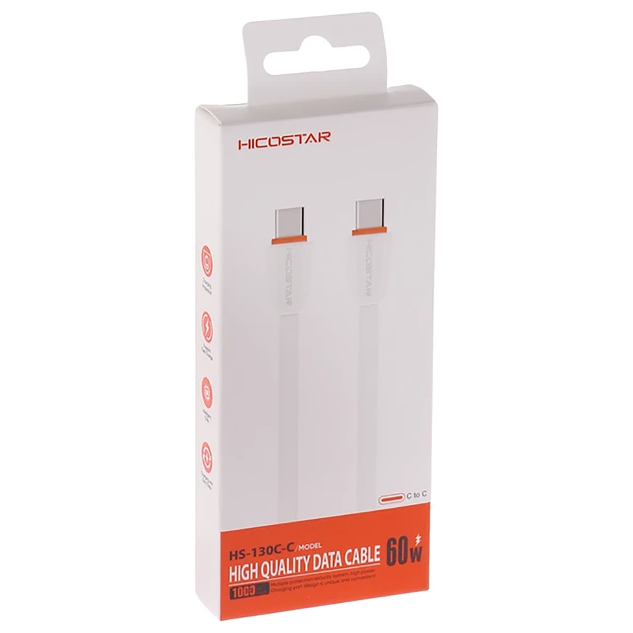 کابل تایپ سی 60 وات هایکو استار HICOSTAR مدل 130C-C طول 1 متر — تصویر ۷
