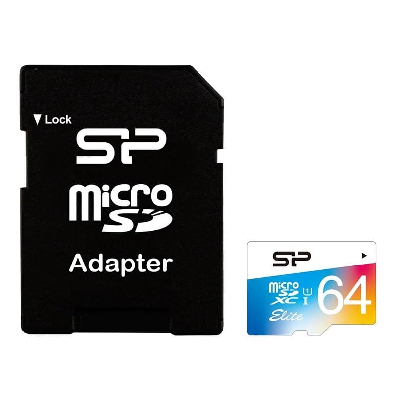 کارت حافظه microSDXC سیلیکون پاور مدل Elite کلاس 10 استاندارد UHS-I U1 سرعت 85MBps همراه با آداپتور SD ظرفیت 64 گیگابایت